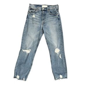 EUC - Mother “The Tomcat” High Rise Cropped Straight Jeans